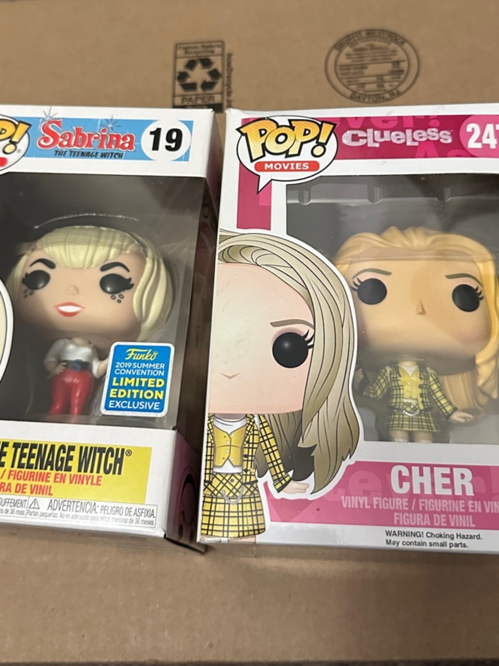 Funko Pop! Sabrina and Cher .Damaged boxes